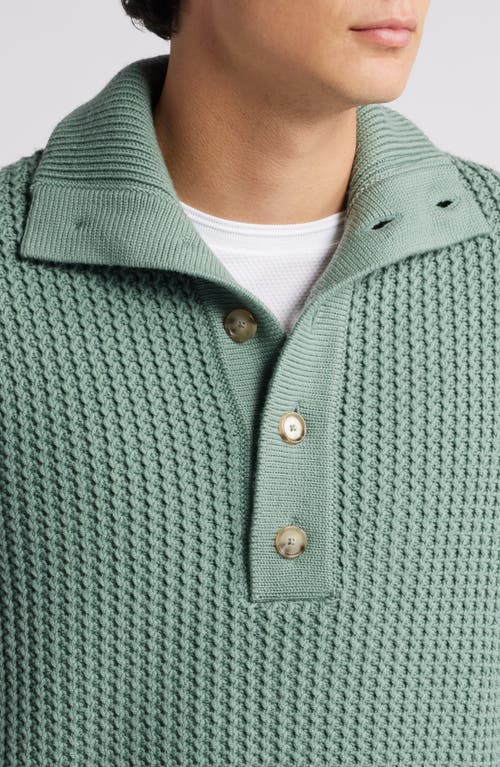 HUGO BOSS BOSS EXMAIMO HALF BUTTON VIRGIN WOOL SWEATER