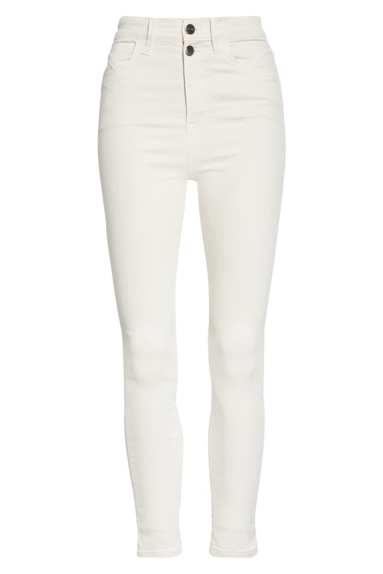 Ali High Waist Crop Skinny Jeans, Alternate, color, VINTAGE WHITE