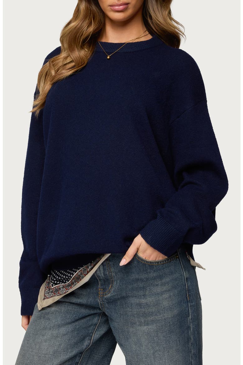 Ximenia Cutout Back Sweater, Main, color, NAVY