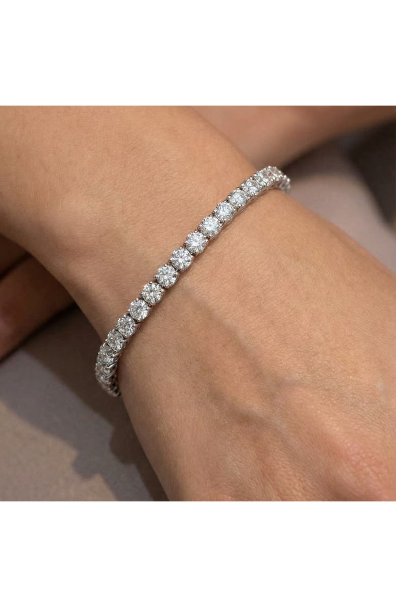 Bliss Diamond 9 ct Round Lab Grown Diamond Tennis Bracelet 14K Gold 7", Alternate, color, 