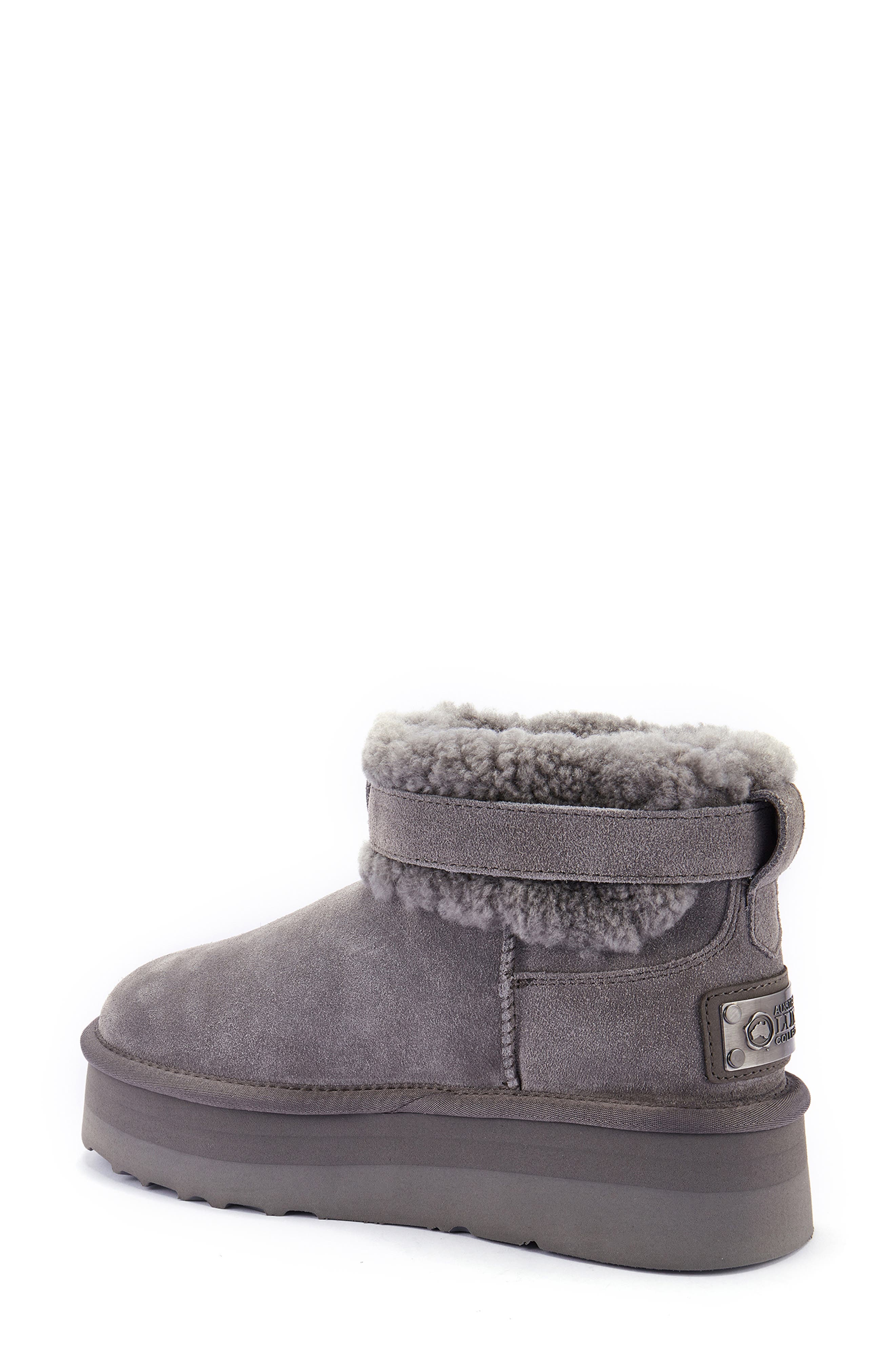 Australia Luxe Collective Eden Genuine Shearling Platform Bootie, Alternate, color, Gray
