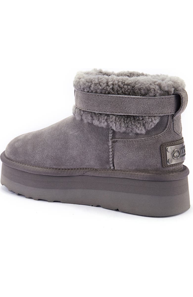 Australia Luxe Collective Eden Genuine Shearling Platform Bootie, Alternate, color, Gray