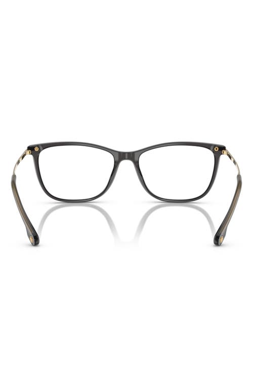 Versace 54mm Cat Eye Optical Glasses In Shiny Black
