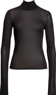 Jil Sander Semisheer Fitted Turtleneck Top