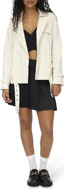 Belle & Bloom Cool Nights Cropped Trench Coat