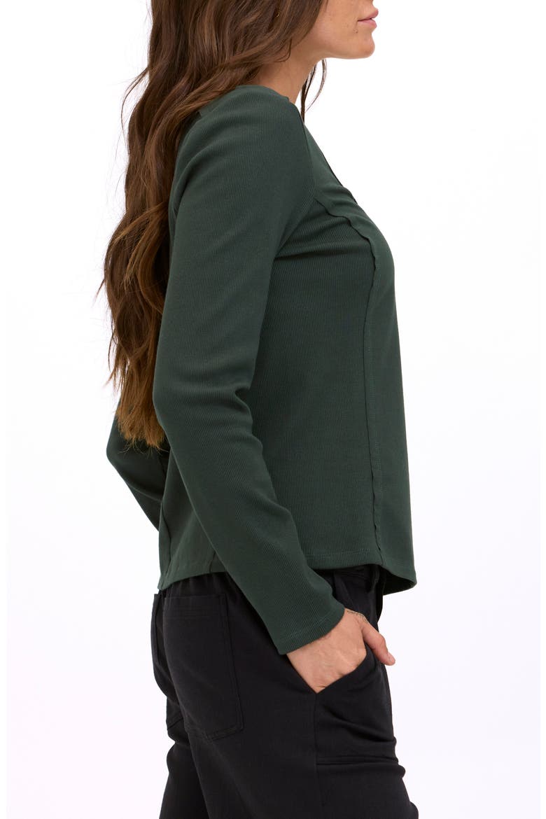Karlene Organic Cotton Long Sleeve T-Shirt, Alternate, color, ALPINE
