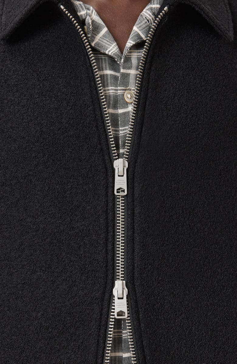 AllSaints Celeste Crop Boiled Wool Jacket, Alternate, color, Black