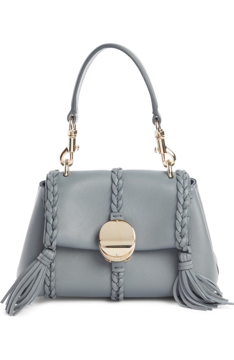 Chloé Mini Penelope Leather Crossbody Satchel, Main, color,