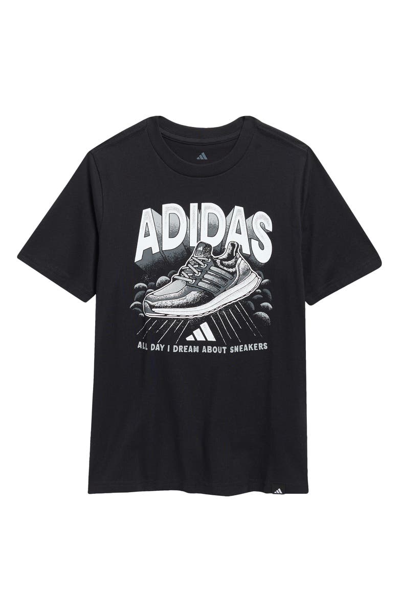 adidas Kids' Dream Logo Graphic T-Shirt, Main, color, Black