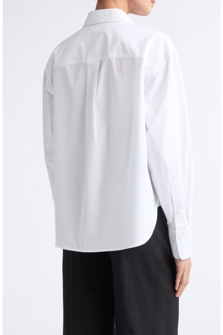 Ellys Cotton Poplin Button-Up Shirt, Alternate, color, WHITE