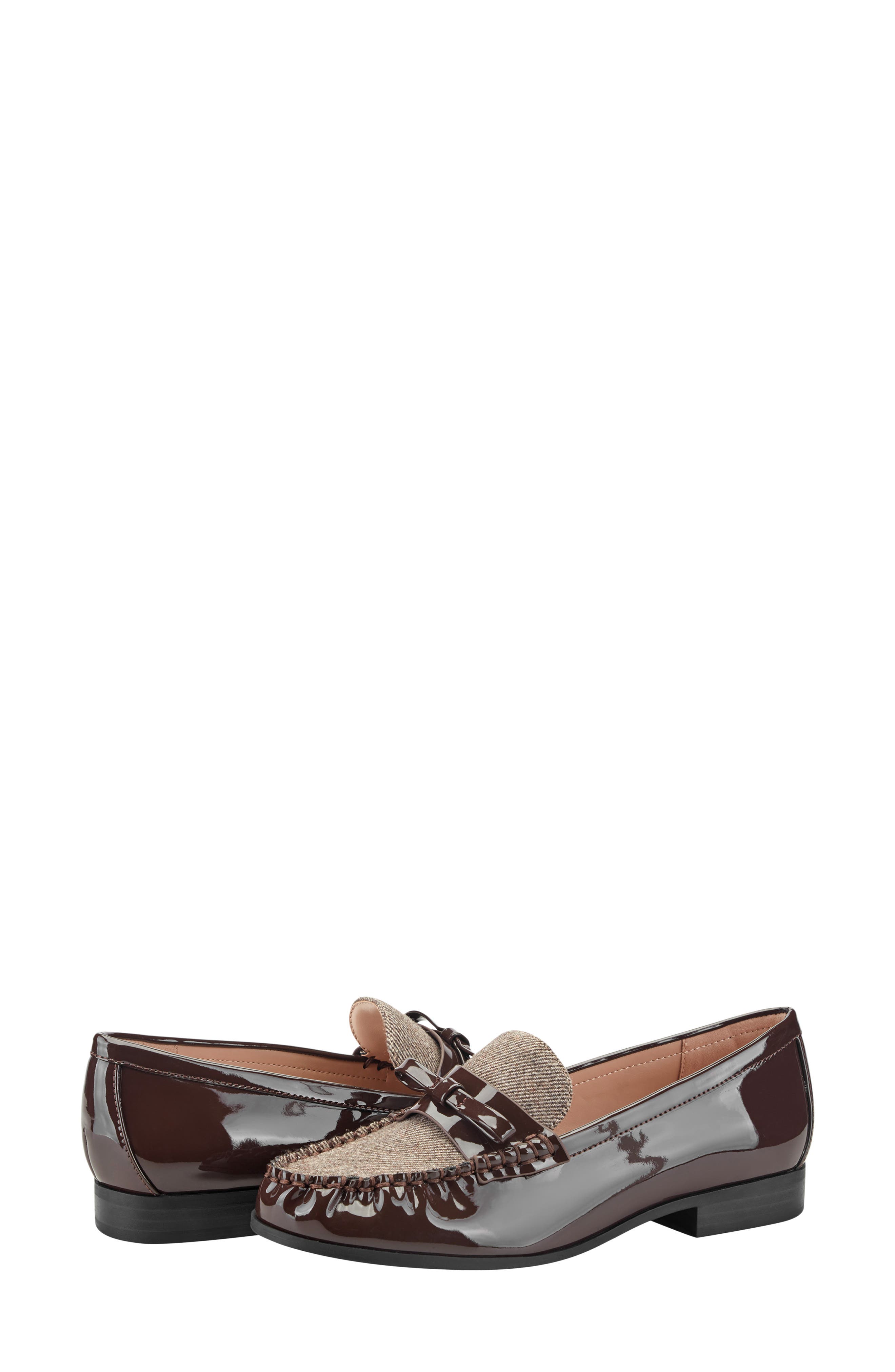 Laynei Loafer, Alternate, color, DARK BROWN PATENT