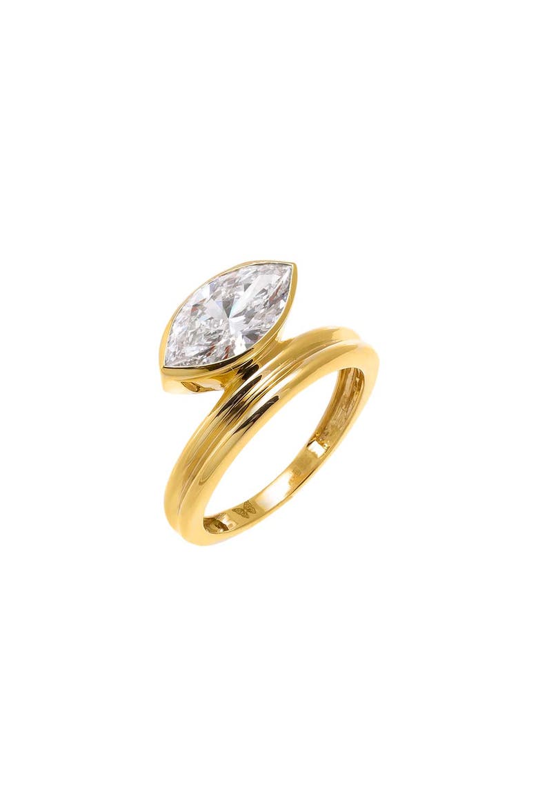 Lab Grown Diamond Marquise Elevated Pave Band Ring 14K, Main, color, 14K Gold