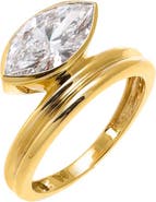 BY ADINA EDEN Lab Grown Diamond Marquise Elevated Pave Band Ring 14K