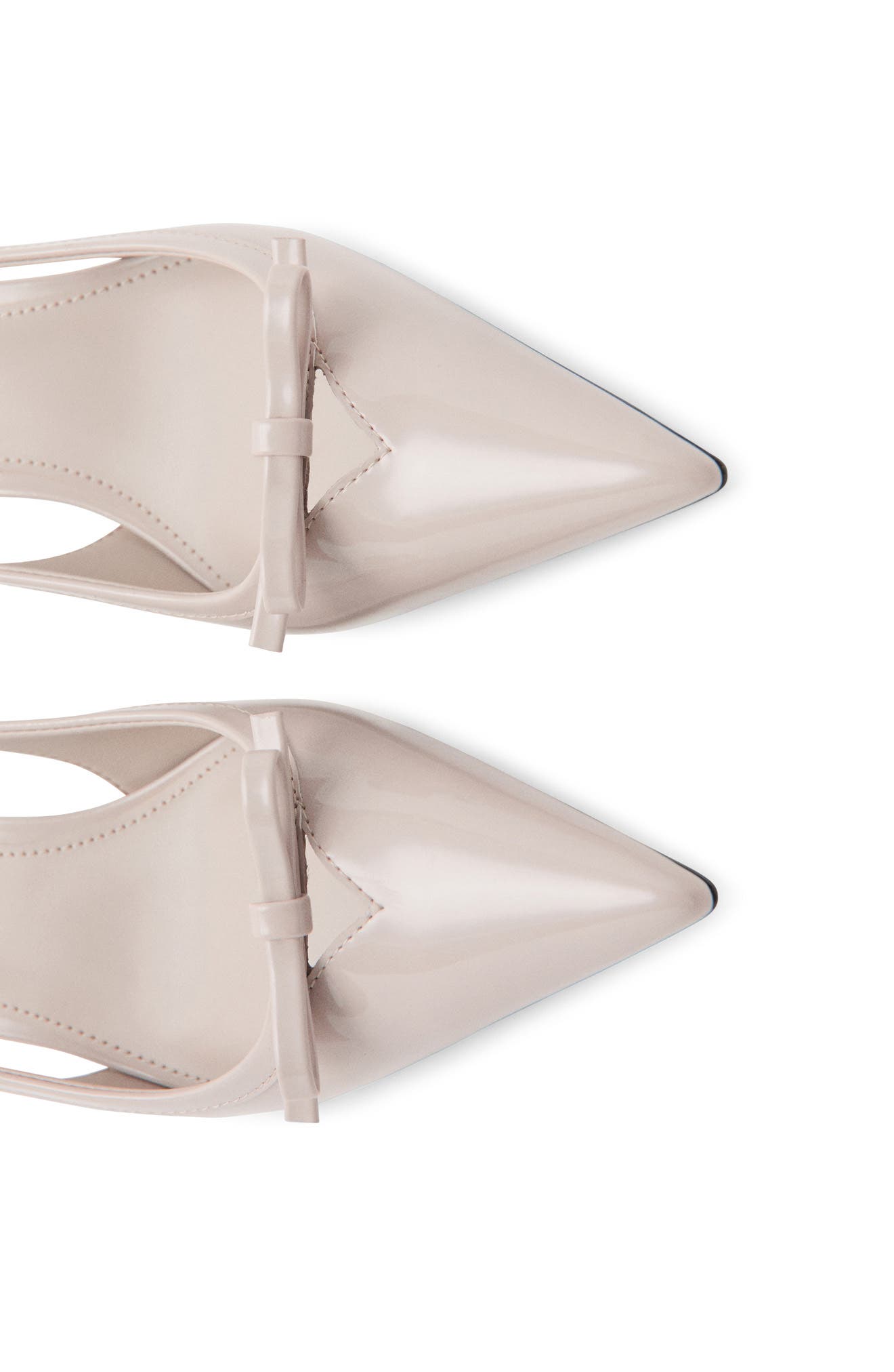 Faux Leather Pointed Toe Slingback Pump, Alternate, color, ECRU