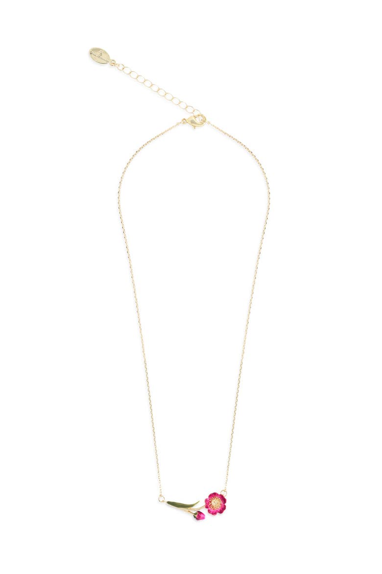 Wildflower Necklace, Alternate, color, Red