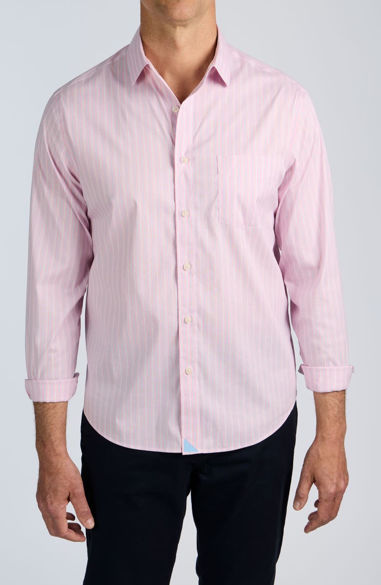 UNTUCKit CottonTek Performance Button-Up Shirt, Main, color, Pink