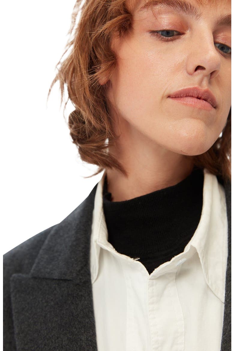 Double-Breasted Cashmere Blazer, Alternate, color, charcoal