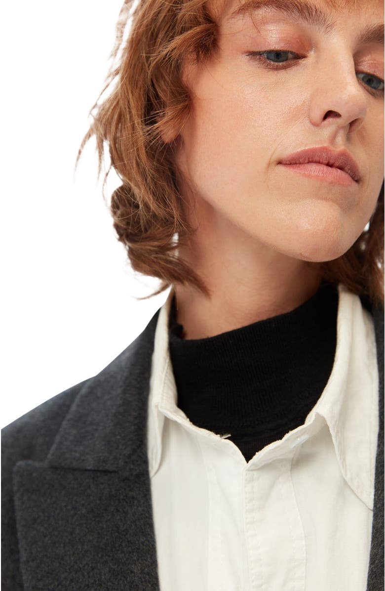 GOBI Mongolian Cashmere Double-Breasted Cashmere Blazer, Alternate, color, Charcoal