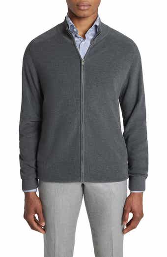 Jack Victor Murray Organic Cotton & Silk Zip Cardigan