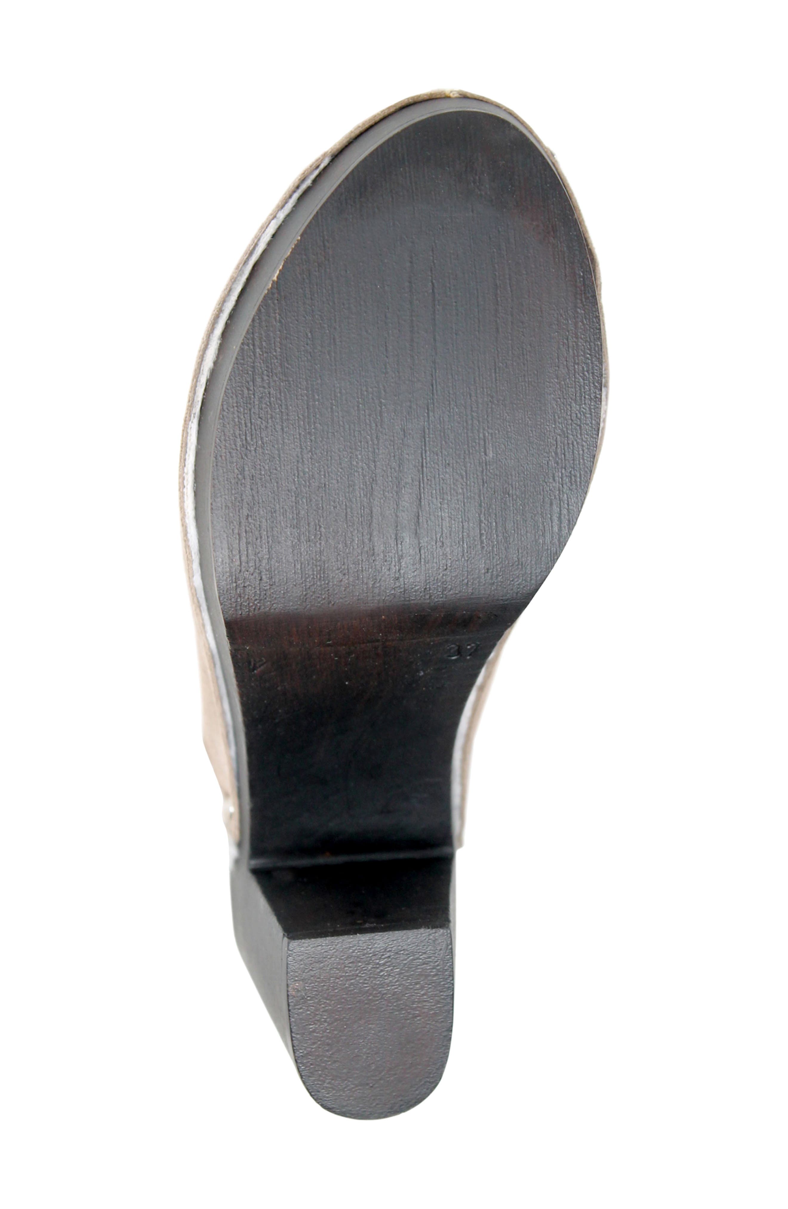 Limited Faux Fur Clog, Alternate, color, TAUPE SUEDE