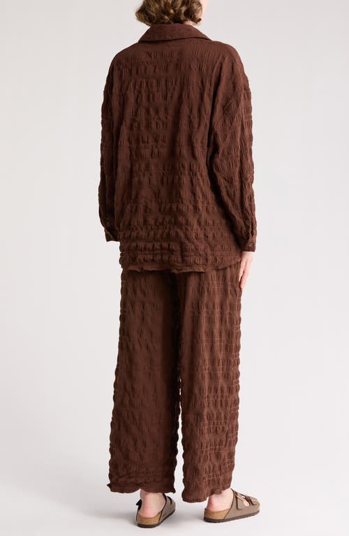 Nordstrom Rack 2-piece Crinkle Cover-up Set In Brown Bitter