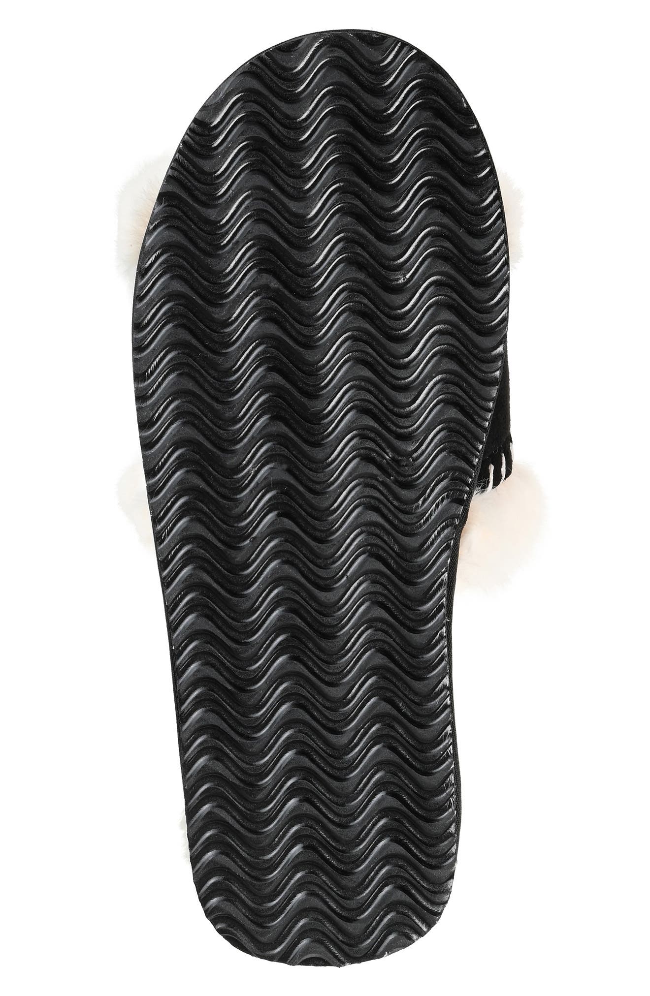 Journee Collection Mardie Faux Fur Slipper, Alternate, color, Black