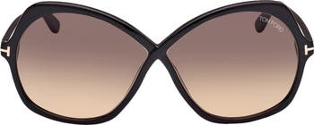 TOM FORD Rosemin 64mm Gradient Oversize Butterfly Sunglasses  display picture 3