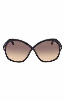 Rosemin 64mm Gradient Oversize Butterfly Sunglasses