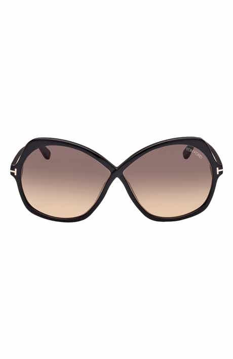 TOM FORD Rosemin 64mm Gradient Oversize Butterfly Sunglasses