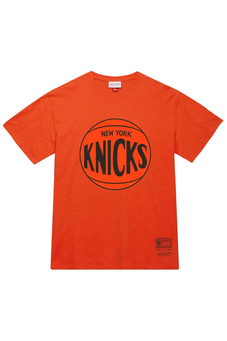 Unisex Mitchell & Ness Orange New York Knicks Hardwood Classics MVP Logo T-Shirt, Alternate, color, Orange