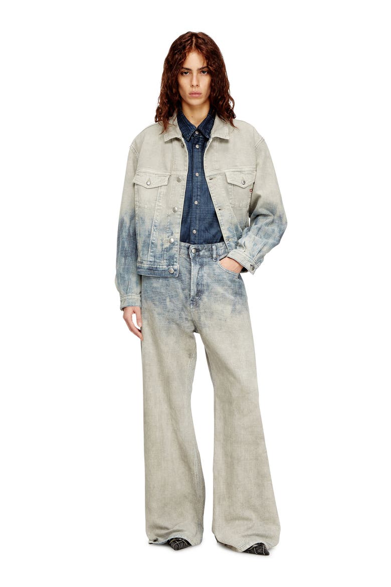 D-Ranger Prince of Wales Jacquard Denim Jacket, Alternate, color, DENIM