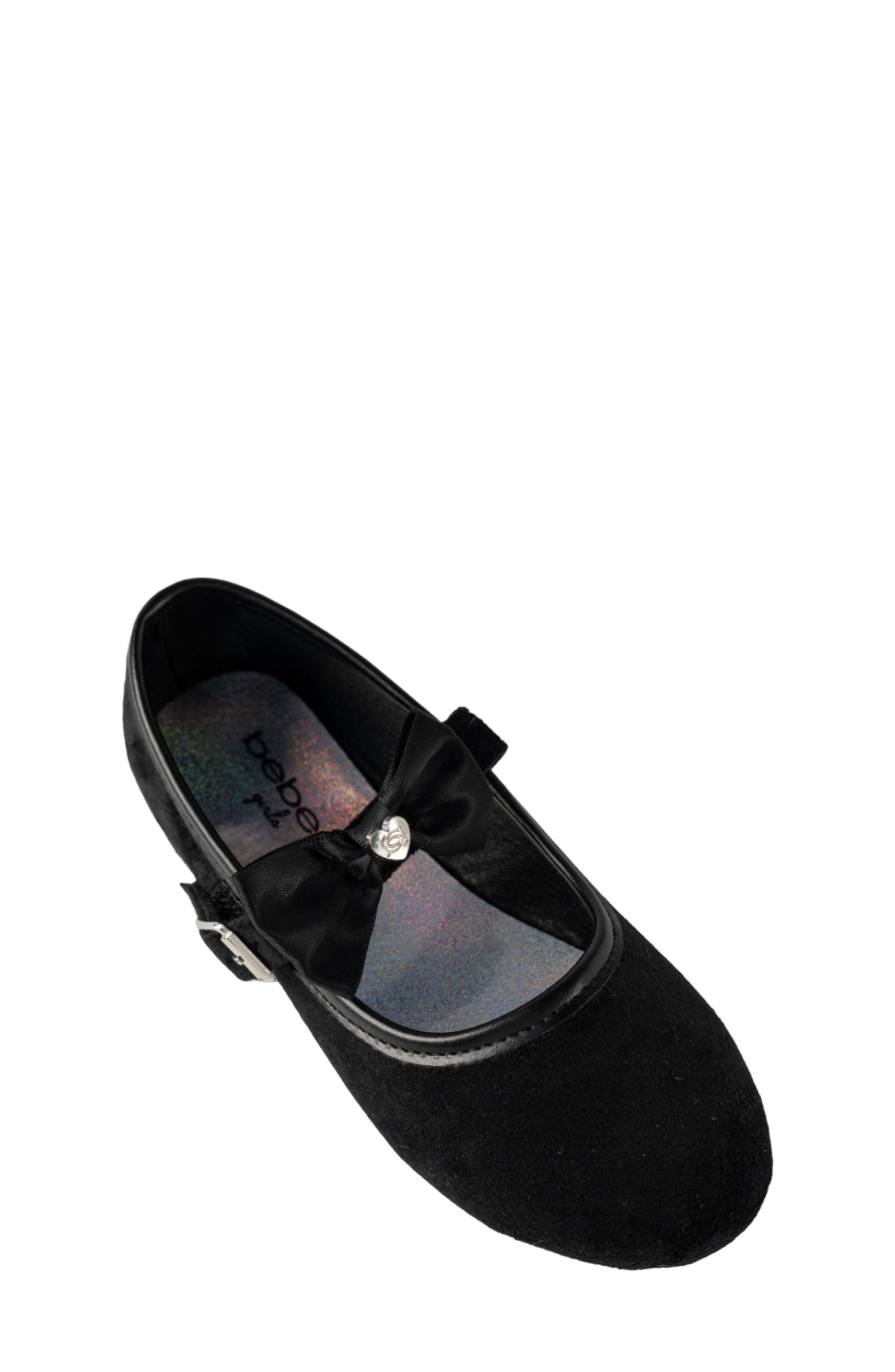 Kids' Patent Faux Leather Flat, Main, color, BLACK