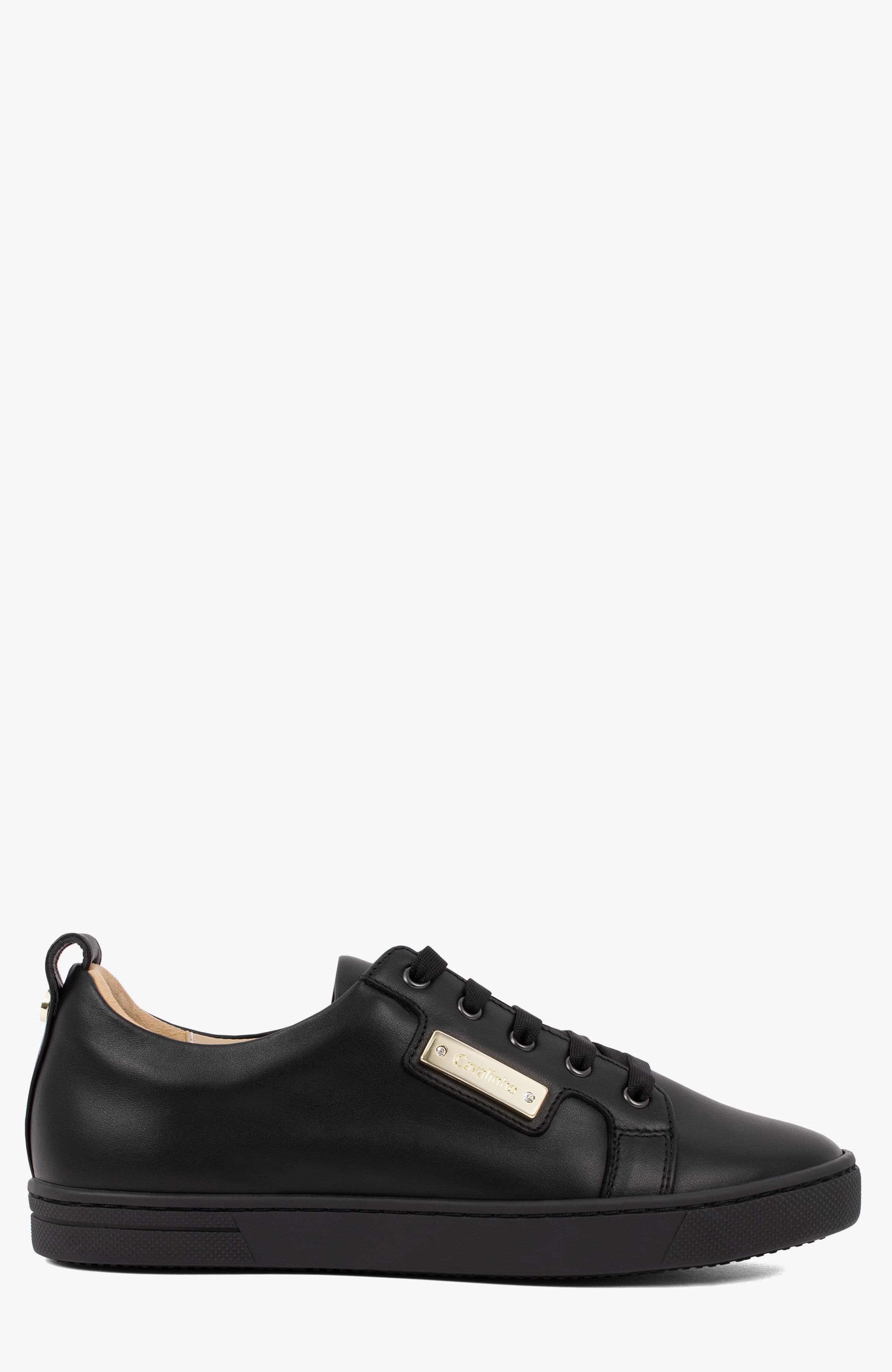 La Vie Leather Sneakers, Main, color, Black