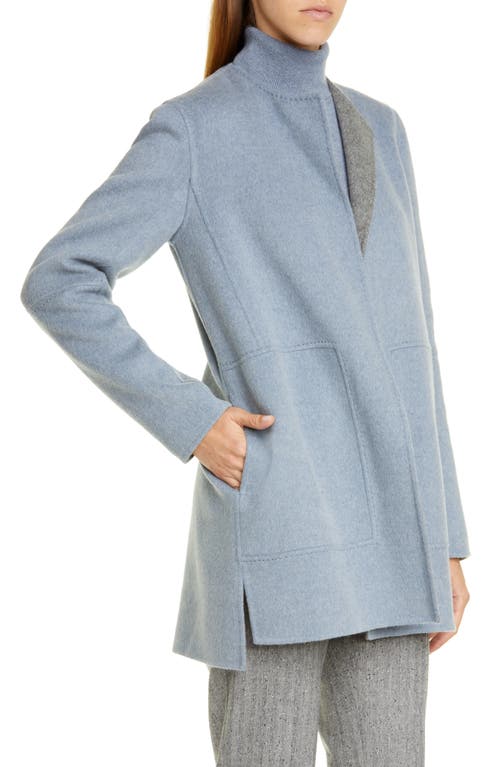Lafayette 148 New York Rowena Reversible Double Face Jacket In Blue