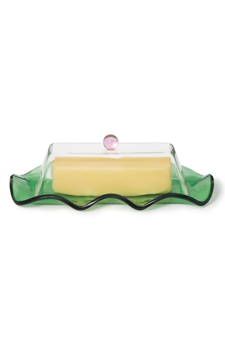 Areaware Everything Nice Butter Dish, Alternate, color, Green/ Pink