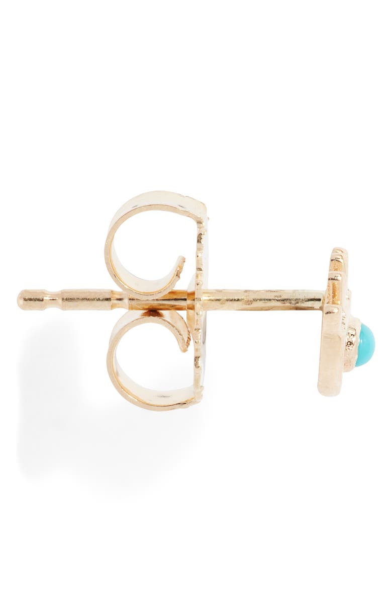 Anzie x Mel Soldera Lash Evil Eye Single Earring, Alternate, color, Turquoise