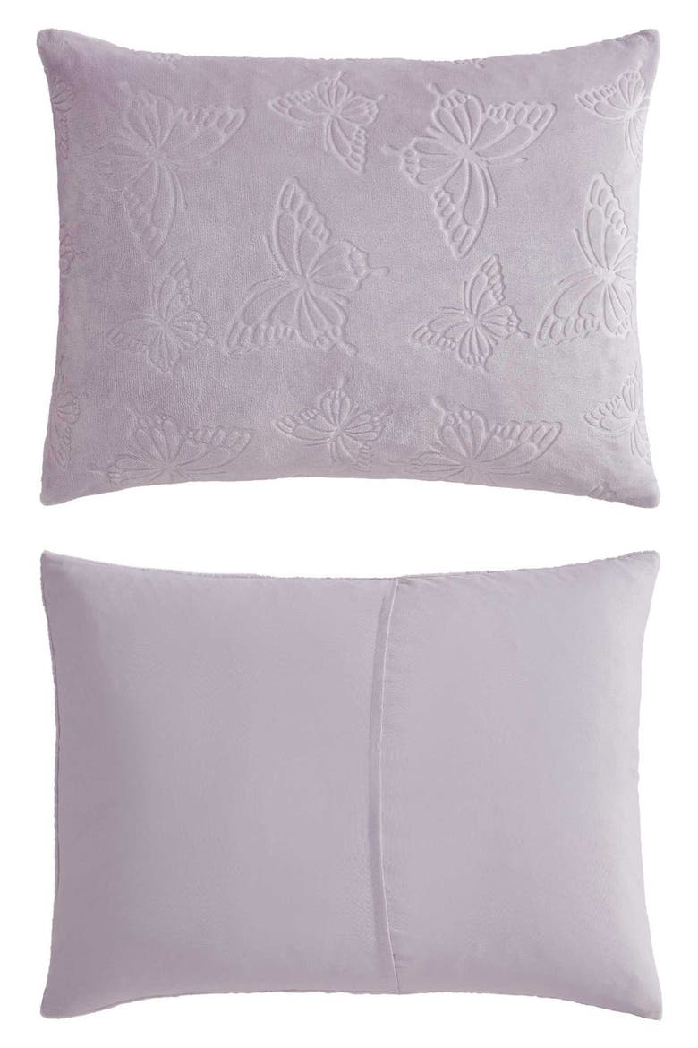 Butterfly Embossed Comforter & Sham Set, Alternate, color, PURPLE
