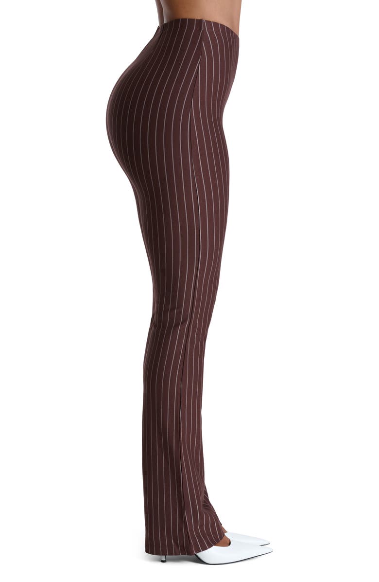 Naked Wardrobe High Waist Bootcut Pants, Alternate, color, Brown