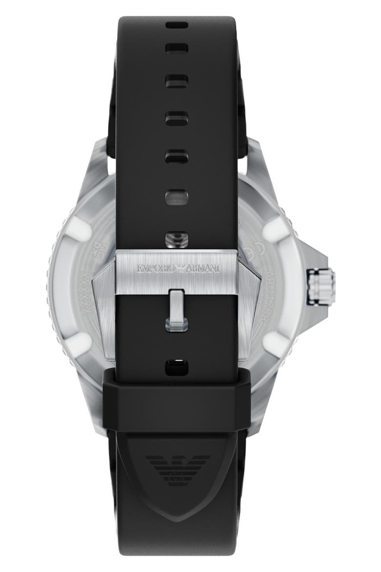 World Explorer Solar Silicone Strap Watch, 42mm, Alternate, color, BLACK