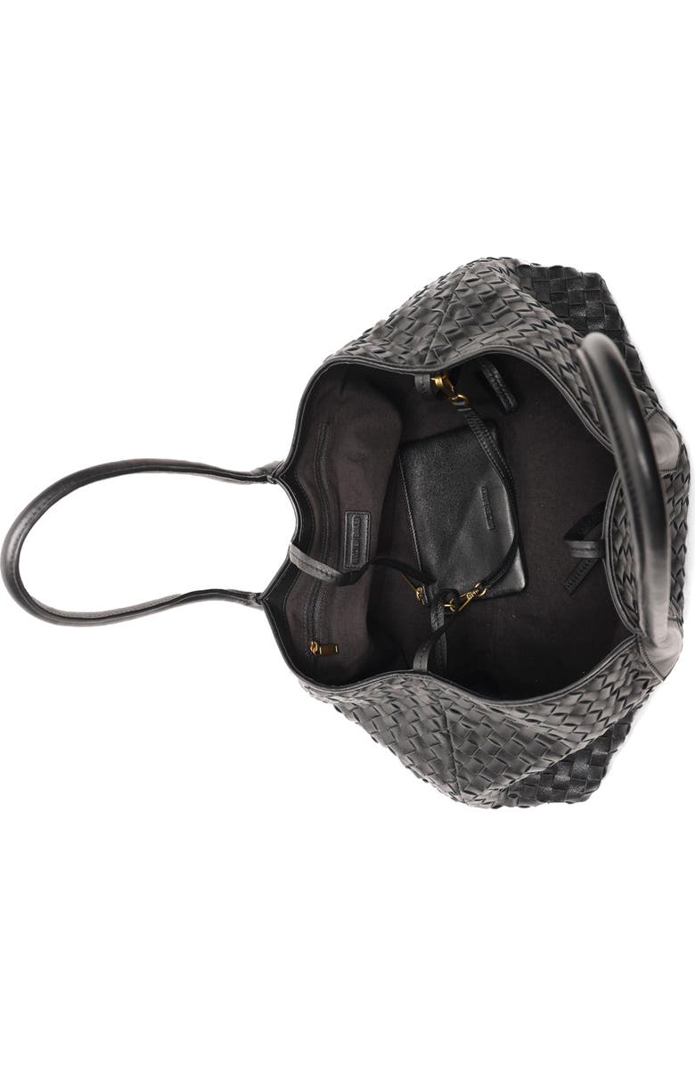 Walter Baker Alina Large Woven Leather Tote Bag, Alternate, color, Black