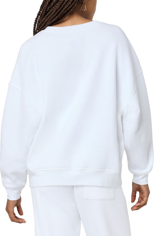 Florence By Mills Cozy Crush Oversize Sweatshirt In Bright White