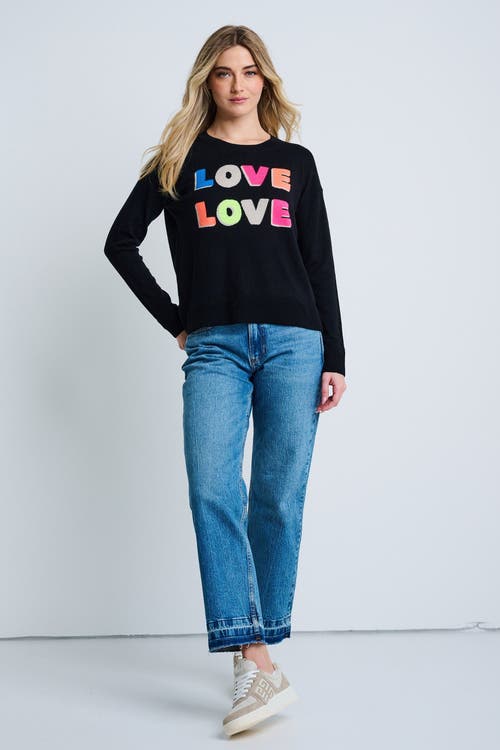 Lisa Todd Love Love Cotton Cashmere Sweater In Black