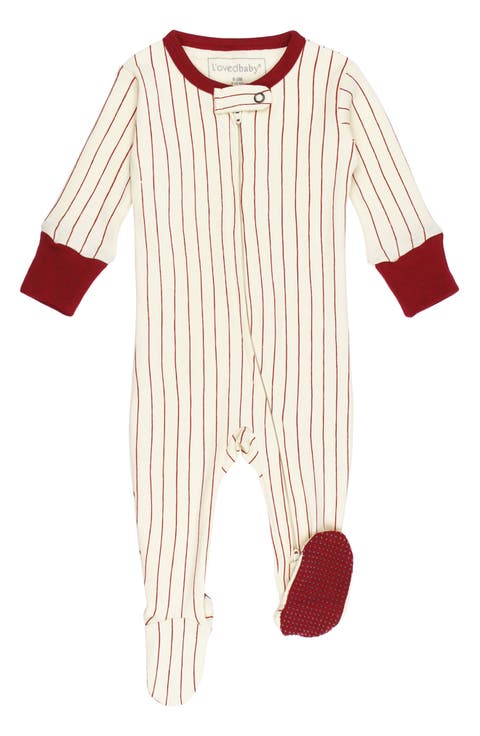 Print Fitted One-Piece Organic Cotton Footie Pajamas (Baby)