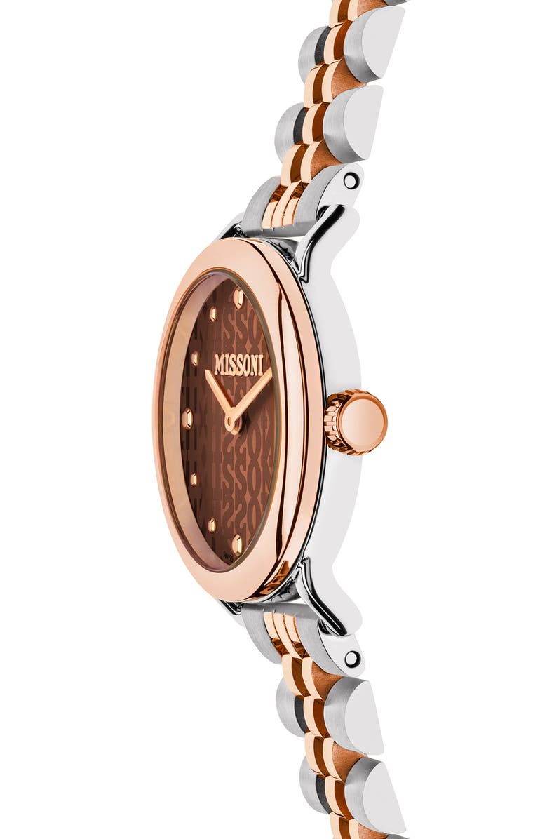 Missoni Mini Monogram Two-Tone Bracelet Watch, 28mm, Alternate, color, Two Tone