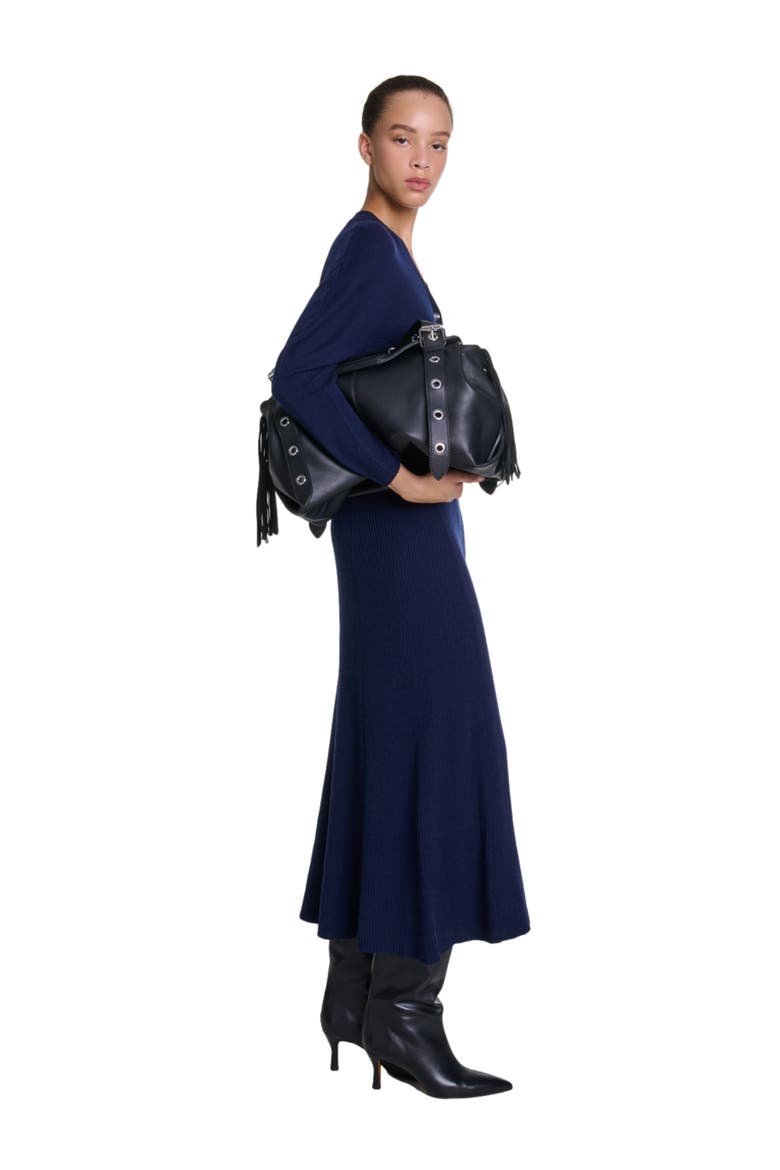 Knit maxi dress, Alternate, color, Navy