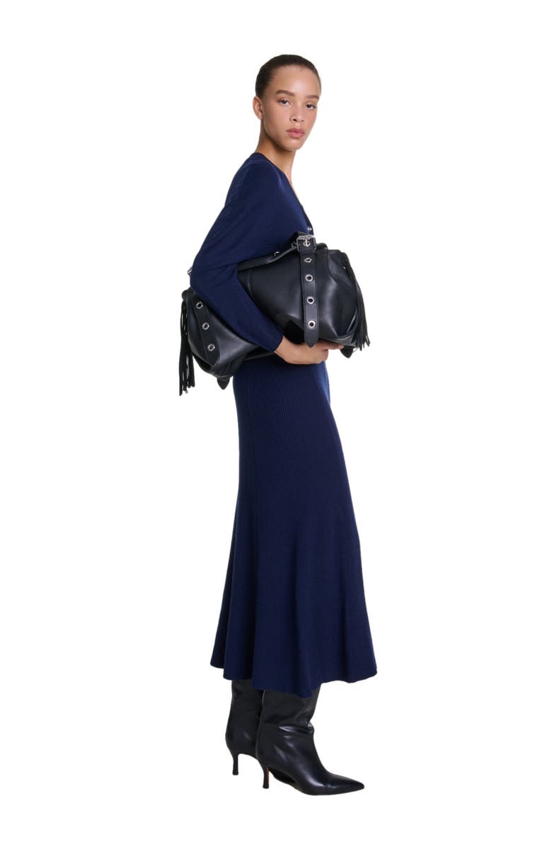 maje Knit maxi dress, Alternate, color,