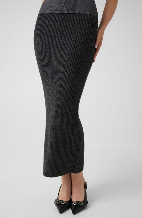 Emily Ribbed Sweater Skirt