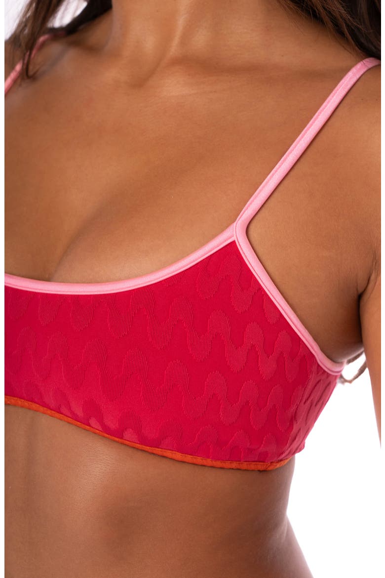 Apple Red Lane Reversible Bikini Top, Alternate, color, RED