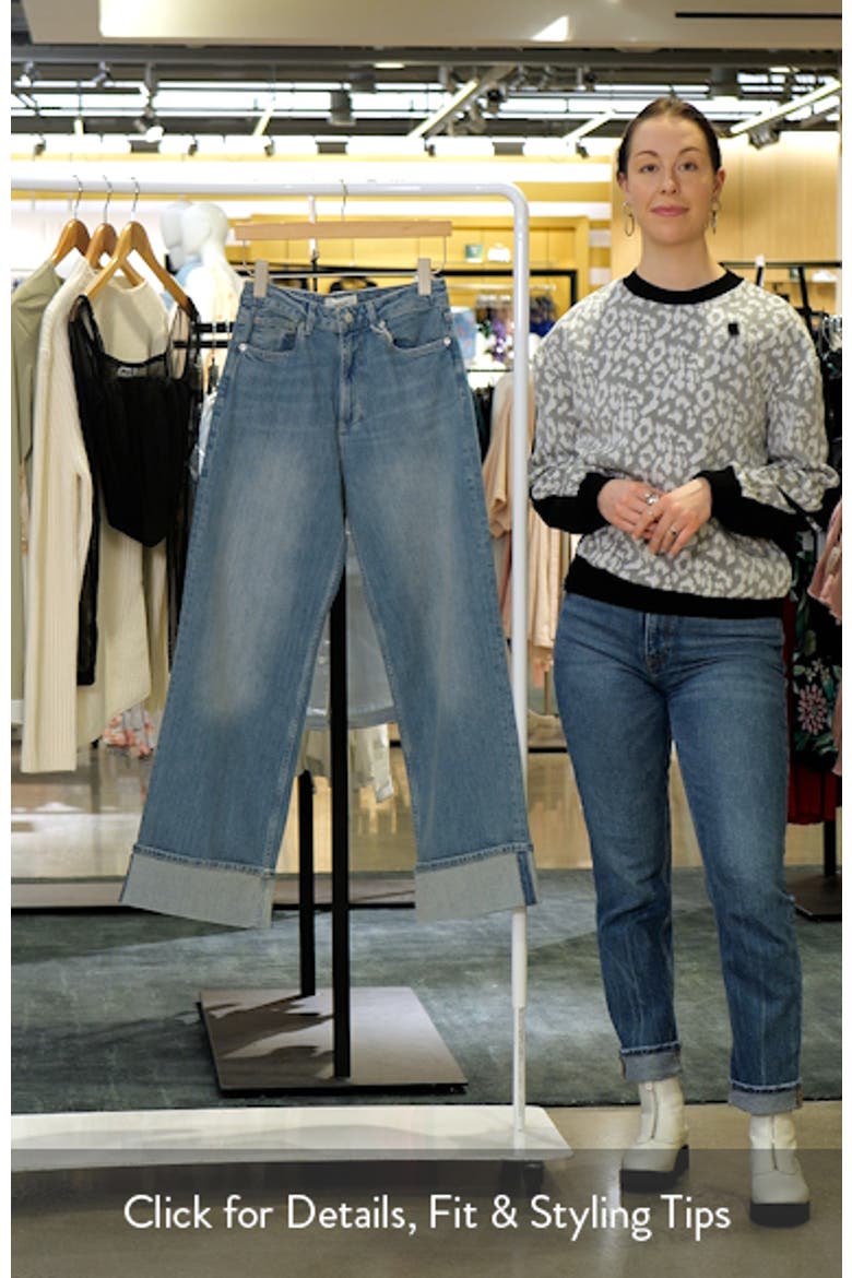 Getty High Waist Cuffed Wide Leg Jeans video