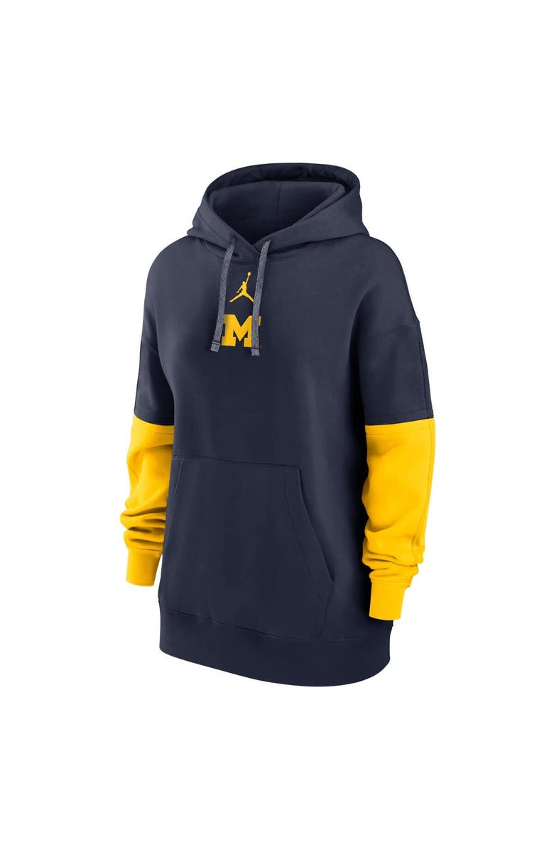 Nike Women's Nike College Navy Michigan Wolverines Essential Fleece Pullover Hoodie, Alternate, color, College Navy